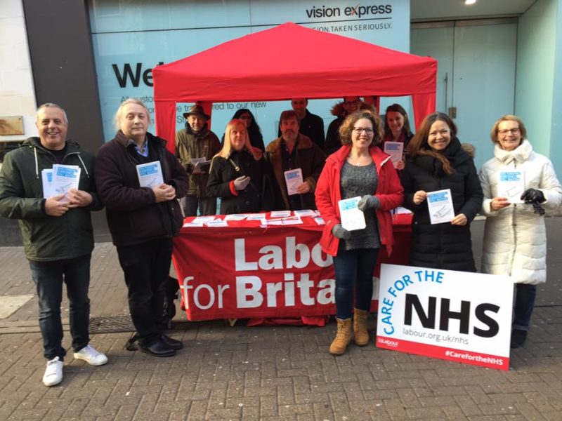 Sutton Branch Labour and other members campaigning in Sutton High Street