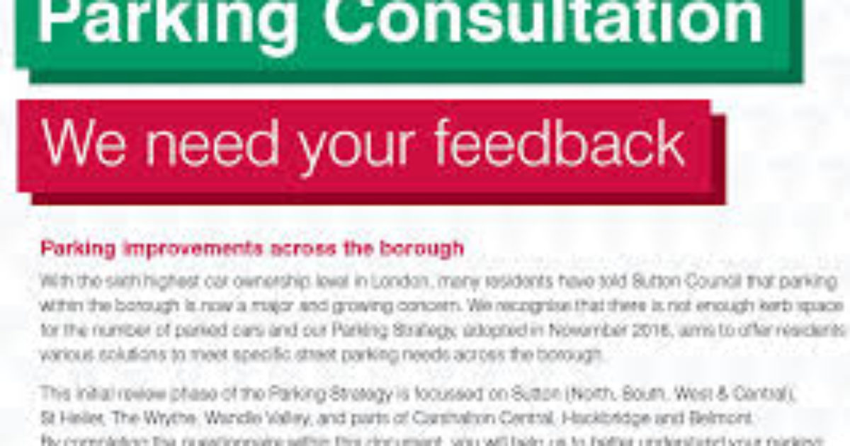 Sutton Parking Consultations - Sutton and Cheam Labour Party