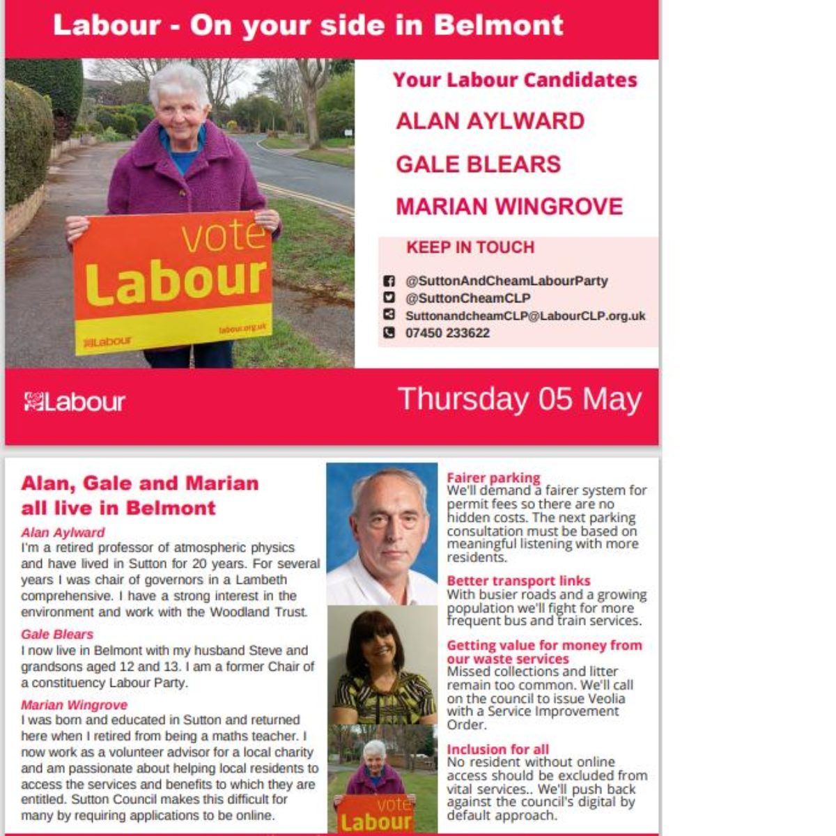 Belmont Ward Labour Candidates