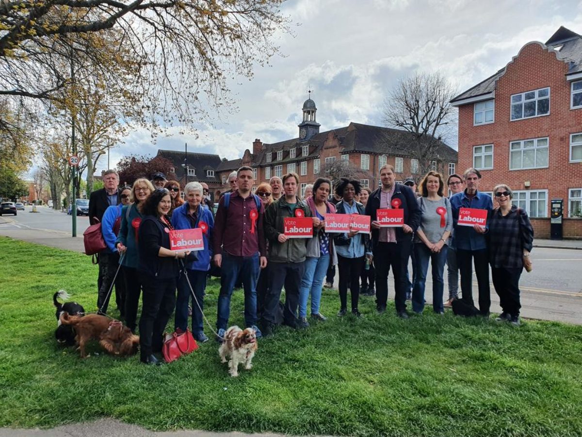 Labour out campaigning in Sutton