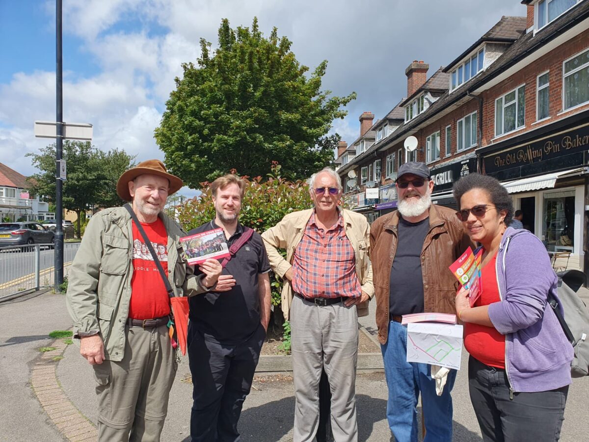 Labour campaigners out in Stonecot Ward